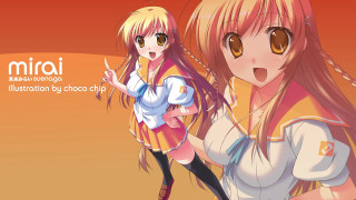 Anime girls long hair brown - brown eye free wallpaper