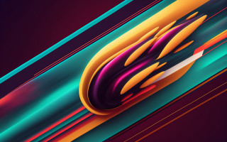 Colorful abstract curved geometric 3d - surreal free wallpaper