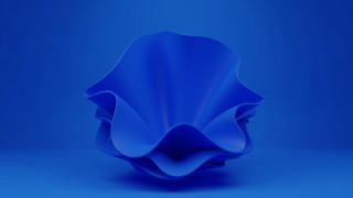 Blue object wavy fabric generative - a blue object free wallpaper for desktop