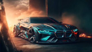 Blue car smoke flames dark - a dark sky behind free wallpaper