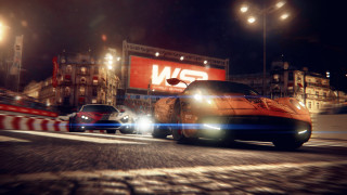 Car city night street lights - cinematic focus free wallpaper