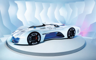 Futuristic car white room blue 2 - a white room free wallpaper