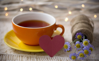 Tea paperheart twine flowers morning - morning free wallpaper
