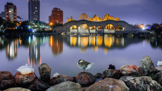 Bird rock lake bridge night - elbridge ayer burbank free wallpaper