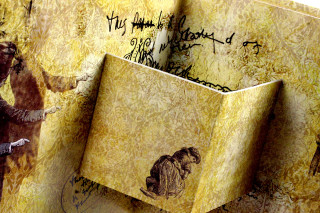 Folded book woman child desert 2 - dave mckean free wallpaper