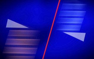 Blue red abstract arrows 3d - a red arrow free wallpaper