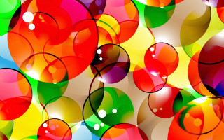 Colorful balloons bubbles abstract airbrush - many free wallpaper