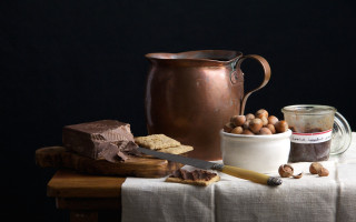 Chocolate pitcher nuts cookie stilllife - clara peeters free wallpaper