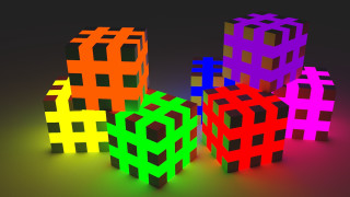 Colorful hash symbols black white - ernő rubik free wallpaper