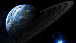 Planet star blue light space - a planet free wallpaper