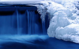 Frozen waterfall ice snow mountain - frozen free wallpaper