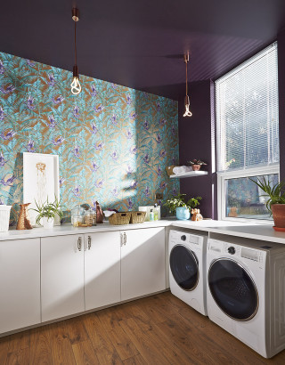 Kitchen washer dryer window flower - a kitchen free wallpaper for mobile