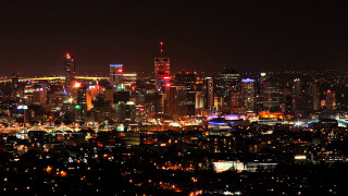 City skyline night lights aurora 2 - cityscape free wallpaper