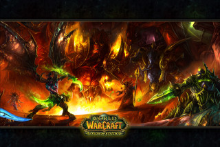 Warcraft characters dark room flames - a picture of a demon free wallpaper