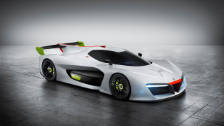 White sports car green accents - a black roof free wallpaper