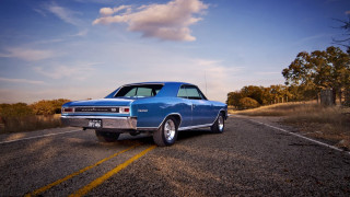 Blue car country side field - charles martin free wallpaper