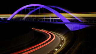 Long exposure bridge night car - photography free wallpaper for desktop