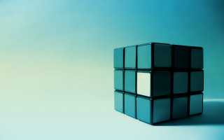 Cube blue lightblue smallcubes rubik - ernő rubik free wallpaper
