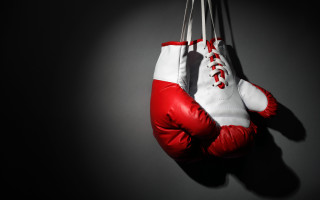 Boxing gloves hanging wall 3d - charles martin free wallpaper