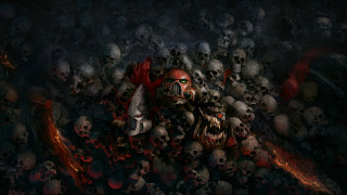 Skulls robot helmet keyboard redlight - alex horley free wallpaper