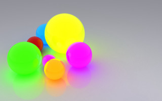 Neon balls white surface gray - ball free wallpaper for desktop