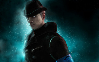 Man black hat jacket blue - a blue tie free wallpaper