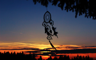 Silhouette tree clock sunset autumn - betye saar free wallpaper