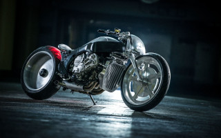 Motorcycle dark room red seat - dieselpunk free wallpaper