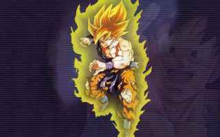 Dragon ball character yellow flame - a yellow flame free wallpaper