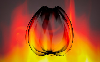 Fire flame raytraced abstract artistically - ray free wallpaper
