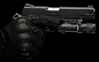 Gun glove flashlight armor photorealism - the other hand free wallpaper