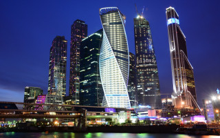 Cyberpunk city skyline bridge river - cyberpunk city free wallpaper