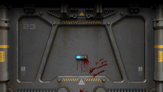 Metal door red blue light - the door free wallpaper