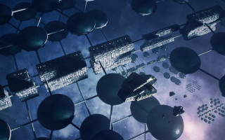 Futuristic space station earth moon - a futuristic space station free wallpaper