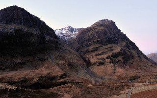 Mountain road snow lander art - adam bruce thomson free wallpaper for desktop