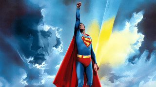 Heroic man flying cape clouds - a man in a superman suit free wallpaper
