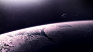 Earth space aurora moon starry - a distant object in the distance free wallpaper