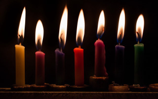 Lit candles still life folk - bracha l. ettinger free wallpaper