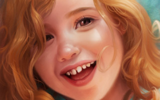 Blonde woman smiling blue green - charlie bowater free wallpaper