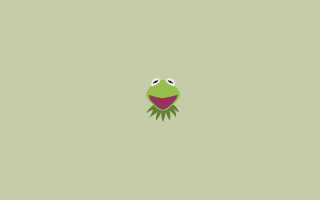 Green wall kermie face eyes - a green wall free wallpaper