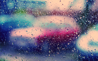 Rainy street view celias scene - a microscopic photo free wallpaper