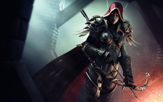 Futuristic suit woman sword dark - a futuristic suit holding free wallpaper