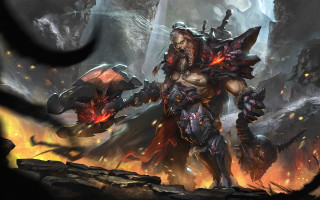 Armor sword cave fire battle - bayard wu free wallpaper