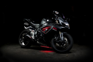 Motorcycle dark lights parked ground - the bike free wallpaper
