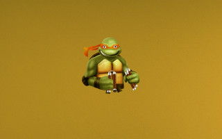 Turtle redribbon hammer yellow background - its hand free wallpaper