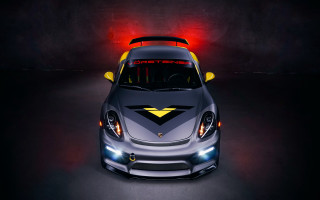 Car yellow black stripe hood 2 - vector free wallpaper