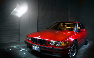 Red car garage lightbulb door - a garage door open free wallpaper