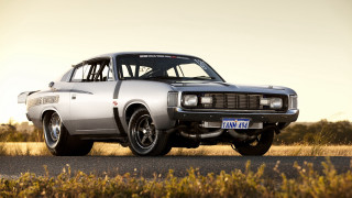 Silver car road field trees - dusty free wallpaper