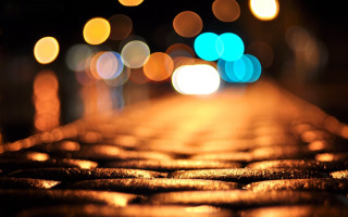 City lights bokeh night fire - many light free wallpaper