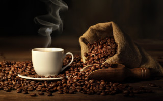 Coffee cup coffee beans sack - morning free wallpaper